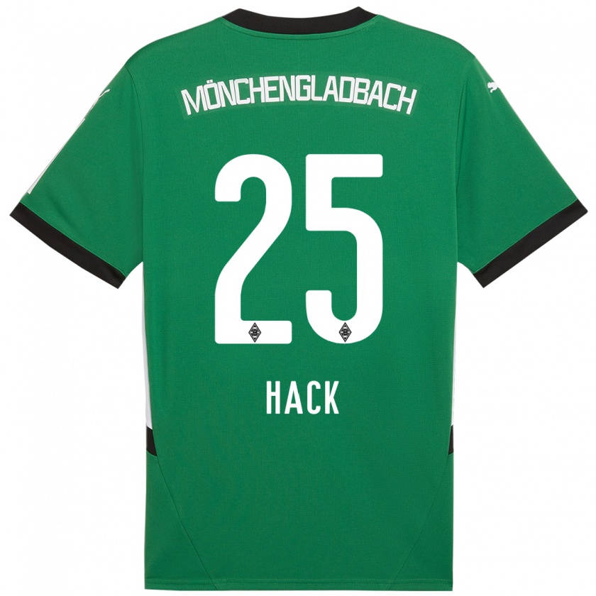 Kandiny Kinder Robin Hack #25 Grün Weiß Auswärtstrikot Trikot 2024/25 T-Shirt