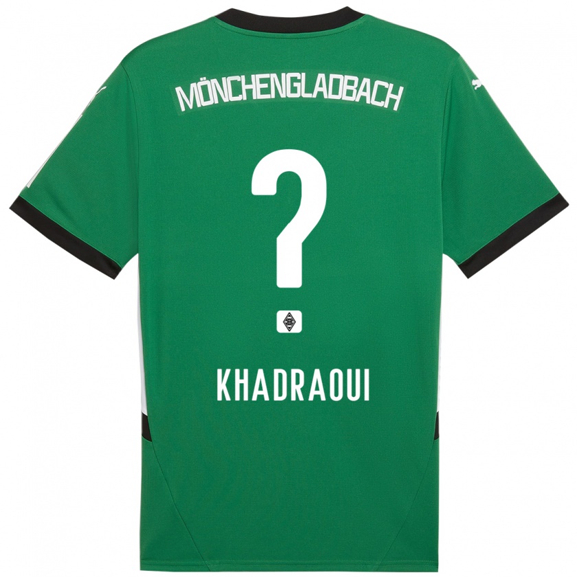 Kandiny Kinder Elias Khadraoui #0 Grün Weiß Auswärtstrikot Trikot 2024/25 T-Shirt