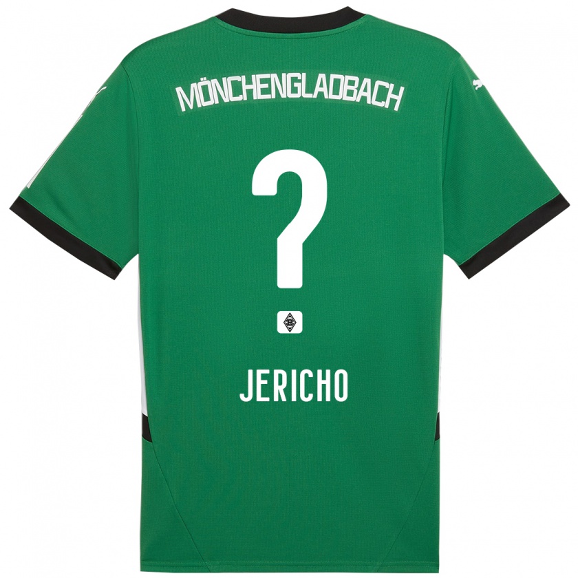 Kandiny Kinder Aidan Jericho #0 Grün Weiß Auswärtstrikot Trikot 2024/25 T-Shirt