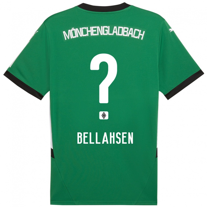 Kandiny Kinder Joseph Bellahsen #0 Grün Weiß Auswärtstrikot Trikot 2024/25 T-Shirt