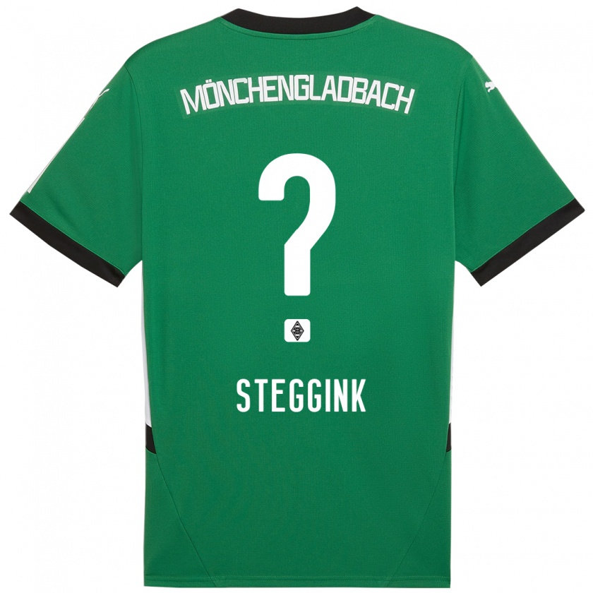 Kandiny Kinder Lennart Steggink #0 Grün Weiß Auswärtstrikot Trikot 2024/25 T-Shirt