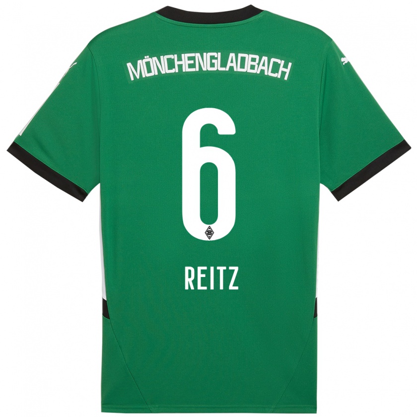 Kandiny Kinder Tony Reitz #6 Grün Weiß Auswärtstrikot Trikot 2024/25 T-Shirt