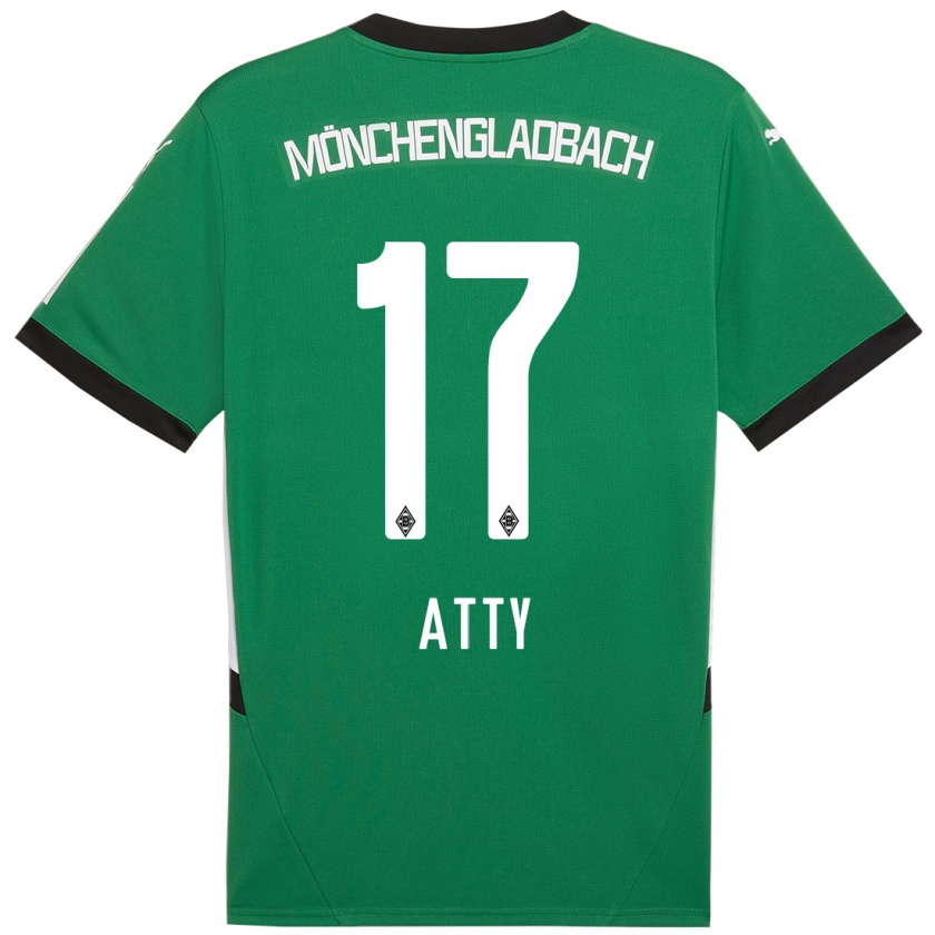 Kandiny Kinder Yassir Atty #17 Grün Weiß Auswärtstrikot Trikot 2024/25 T-Shirt