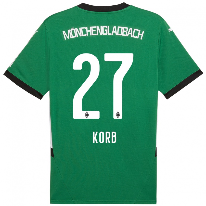 Kandiny Kinder Julian Korb #27 Grün Weiß Auswärtstrikot Trikot 2024/25 T-Shirt