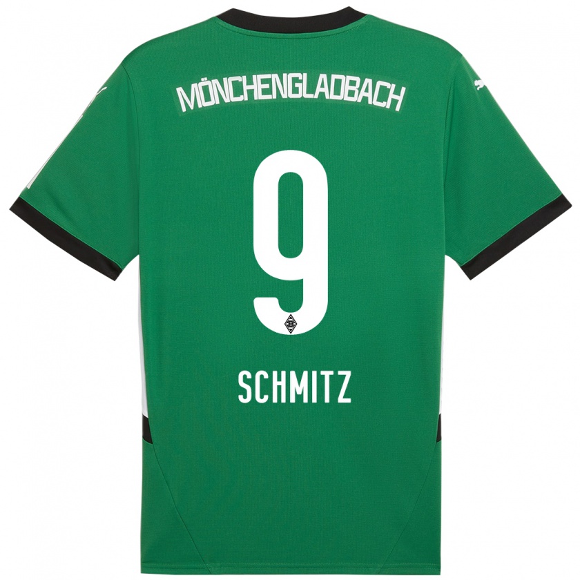 Kandiny Kinder Sarah Schmitz #9 Grün Weiß Auswärtstrikot Trikot 2024/25 T-Shirt