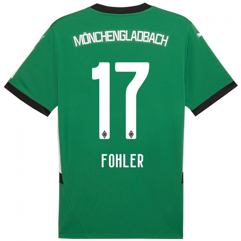 Kandiny Kinder Selma Fohler #17 Grün Weiß Auswärtstrikot Trikot 2024/25 T-Shirt