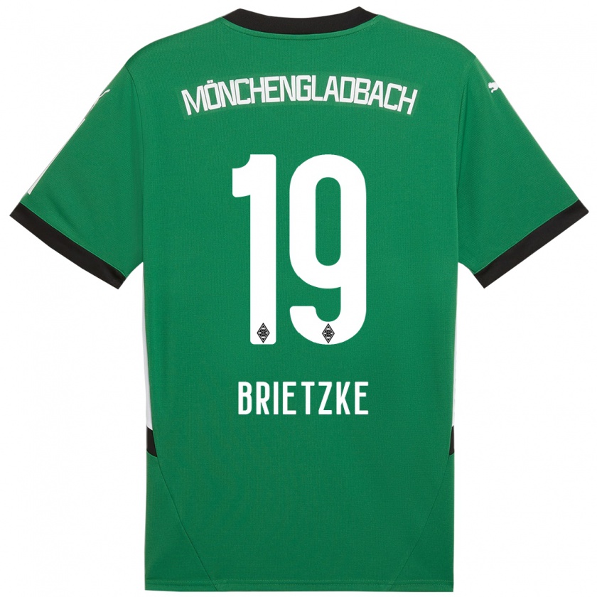 Kandiny Kinder Yvonne Brietzke #19 Grün Weiß Auswärtstrikot Trikot 2024/25 T-Shirt