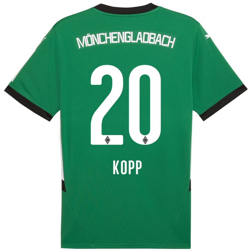 Kandiny Kinder Leonie Köpp #20 Grün Weiß Auswärtstrikot Trikot 2024/25 T-Shirt