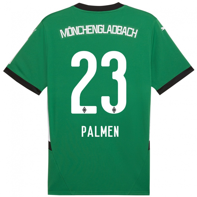 Kandiny Kinder Luisa Palmen #23 Grün Weiß Auswärtstrikot Trikot 2024/25 T-Shirt