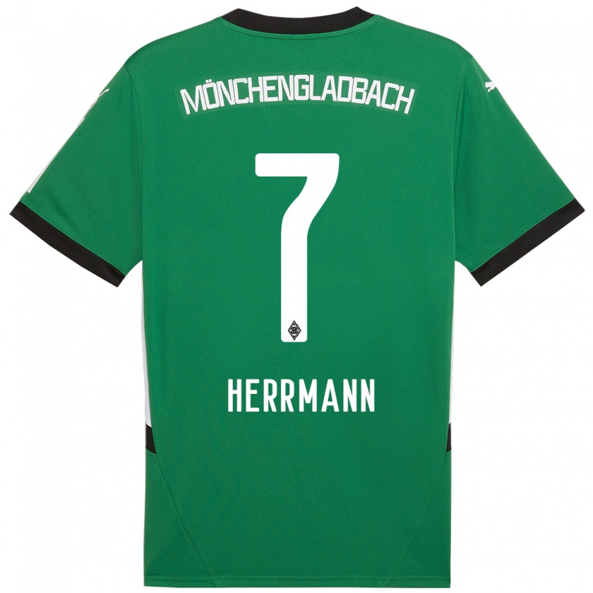 Kandiny Kinder Patrick Herrmann #7 Grün Weiß Auswärtstrikot Trikot 2024/25 T-Shirt