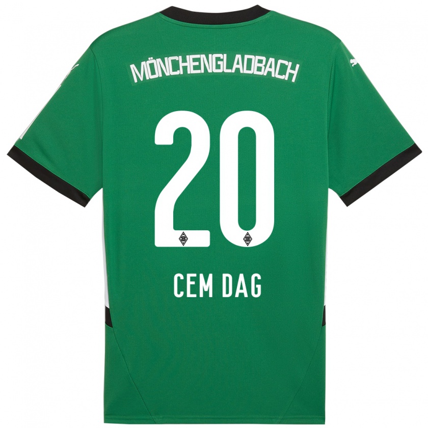 Kandiny Kinder Cem Dag #20 Grün Weiß Auswärtstrikot Trikot 2024/25 T-Shirt