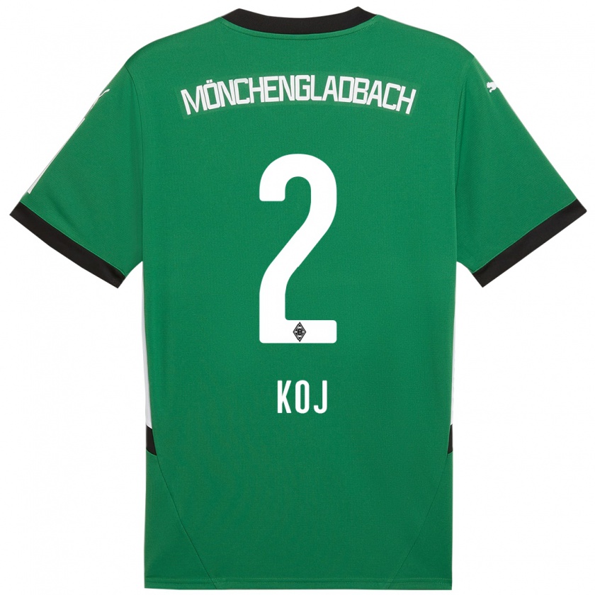 Kandiny Kinder Julia Koj #2 Grün Weiß Auswärtstrikot Trikot 2024/25 T-Shirt