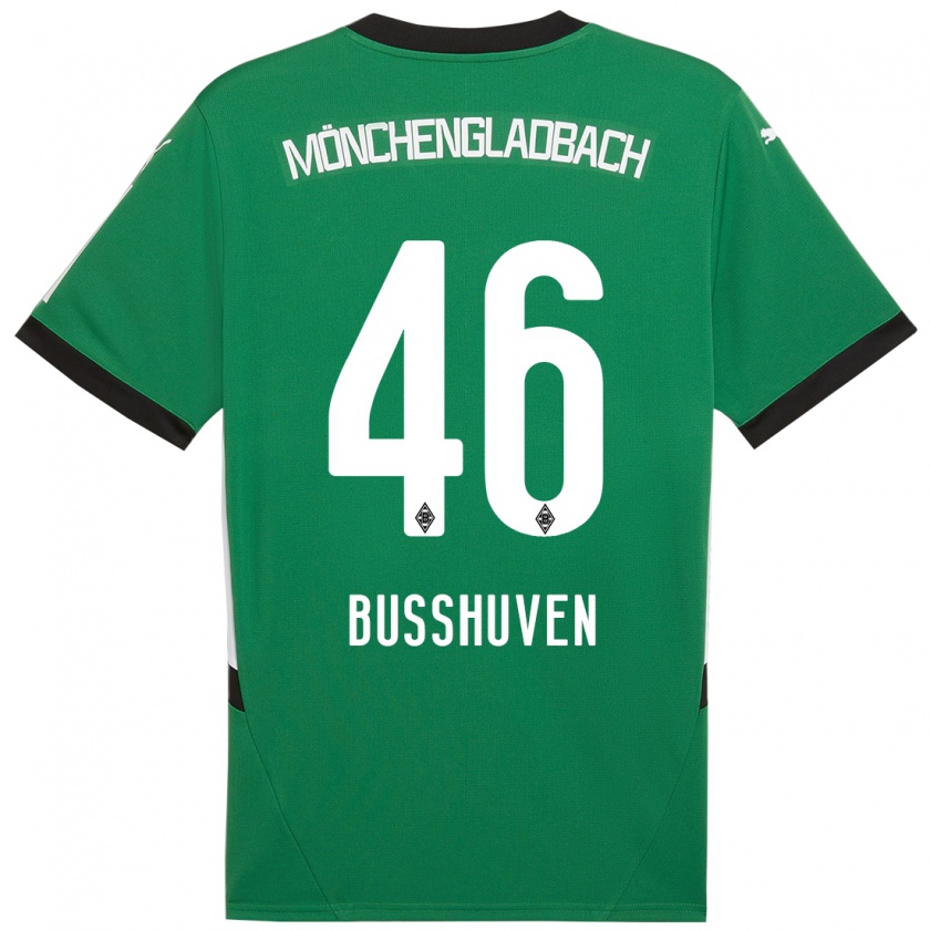 Kandiny Kinder Alina Busshuven #46 Grün Weiß Auswärtstrikot Trikot 2024/25 T-Shirt