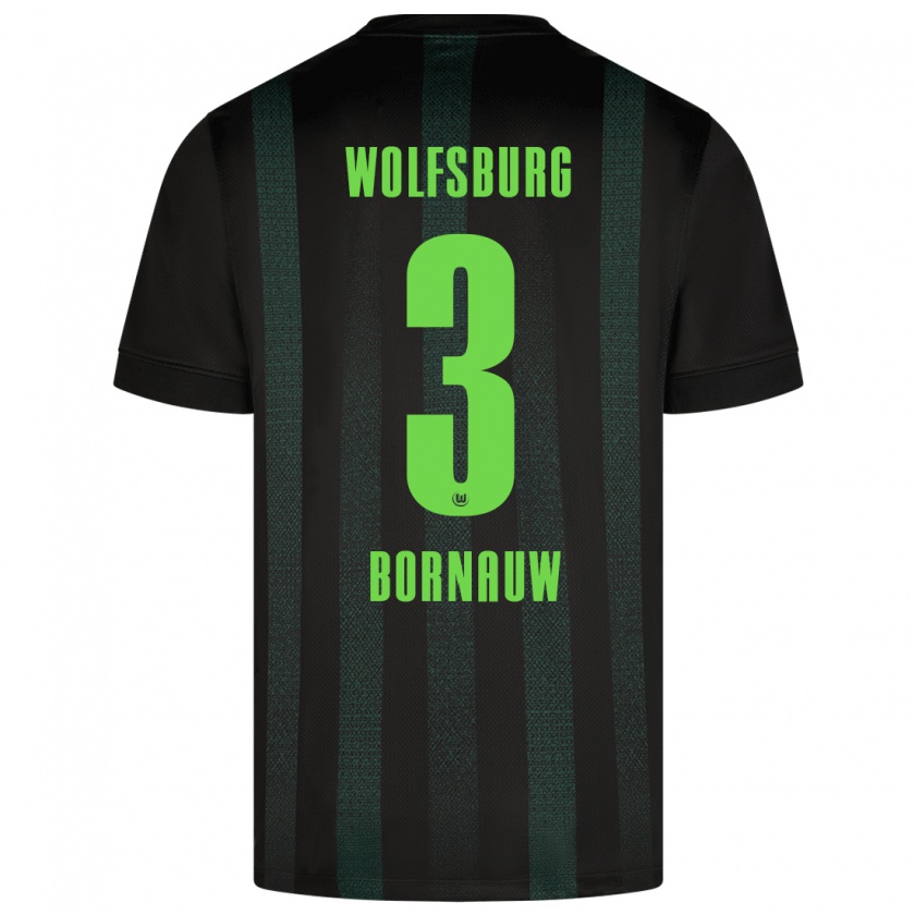 Kandiny Kinder Sebastiaan Bornauw #3 Dunkelgrün Auswärtstrikot Trikot 2024/25 T-Shirt