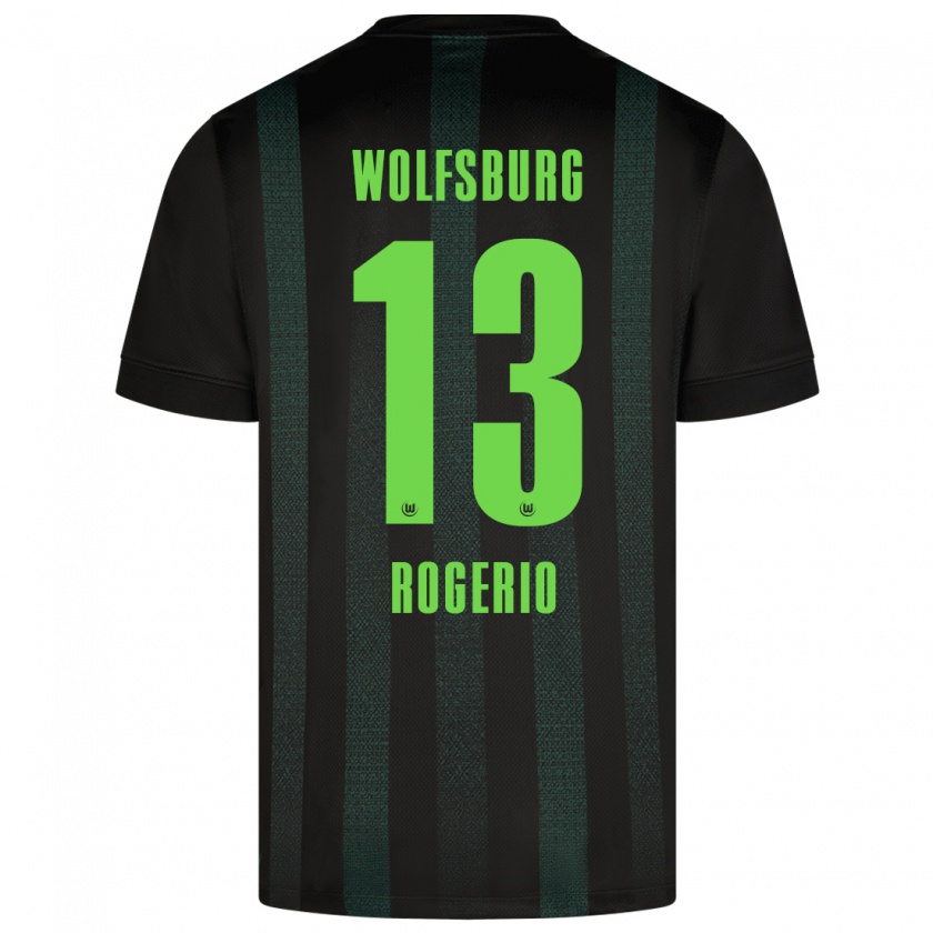 Kandiny Kinder Rogério #13 Dunkelgrün Auswärtstrikot Trikot 2024/25 T-Shirt