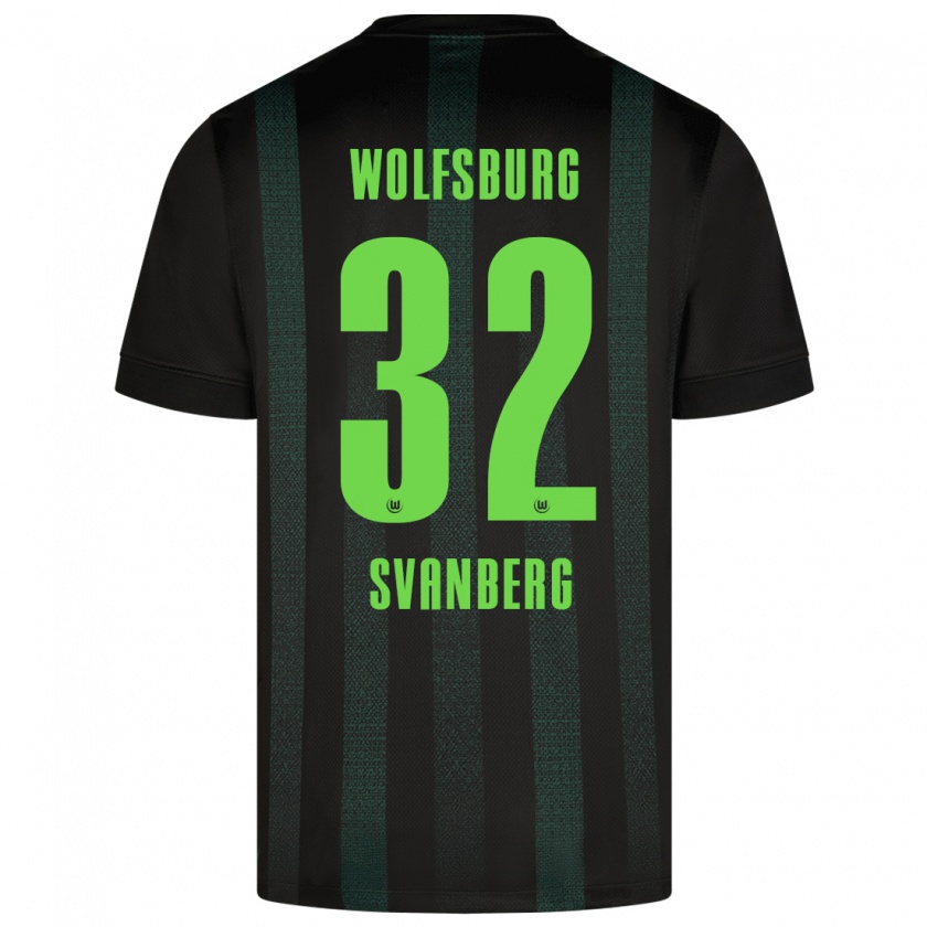 Kandiny Kinder Mattias Svanberg #32 Dunkelgrün Auswärtstrikot Trikot 2024/25 T-Shirt