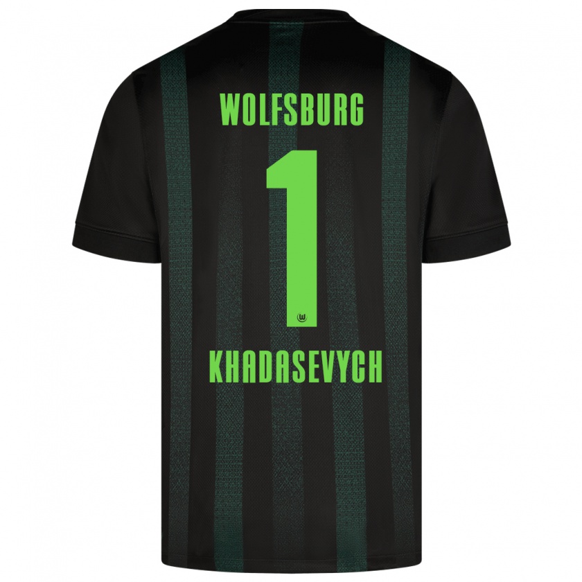 Kandiny Kinder Kyrylo Khadasevych #1 Dunkelgrün Auswärtstrikot Trikot 2024/25 T-Shirt