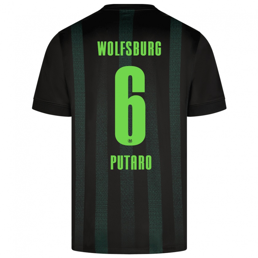 Kandiny Kinder Luca Putaro #6 Dunkelgrün Auswärtstrikot Trikot 2024/25 T-Shirt