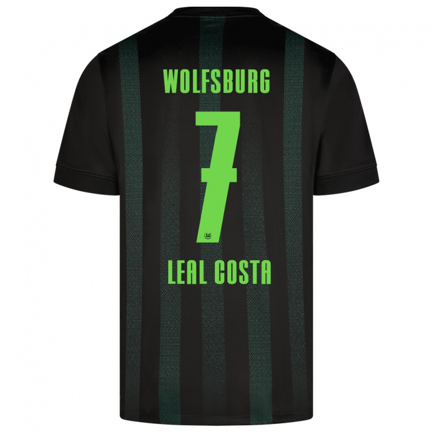 Kandiny Kinder David Leal Costa #7 Dunkelgrün Auswärtstrikot Trikot 2024/25 T-Shirt