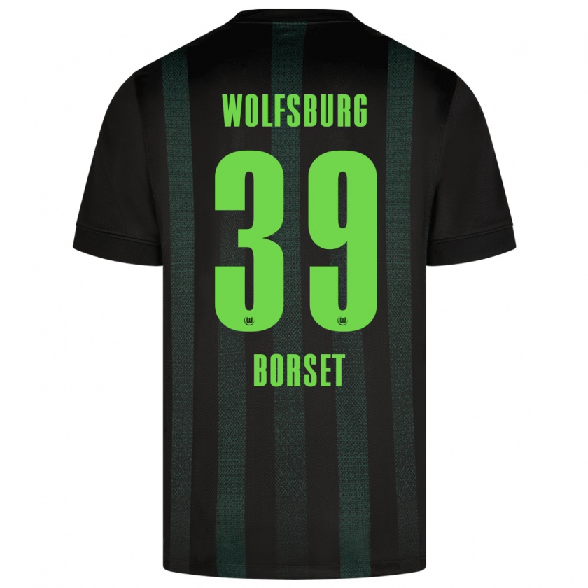 Kandiny Kinder Anders Børset #39 Dunkelgrün Auswärtstrikot Trikot 2024/25 T-Shirt