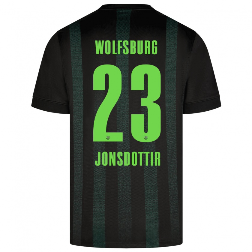 Kandiny Kinder Sveindís Jane Jónsdóttir #23 Dunkelgrün Auswärtstrikot Trikot 2024/25 T-Shirt