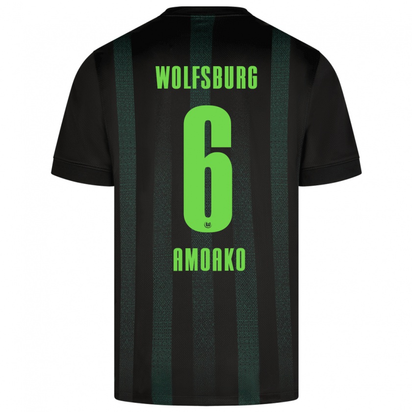 Kandiny Kinder Kofi Jeremy Amoako #6 Dunkelgrün Auswärtstrikot Trikot 2024/25 T-Shirt