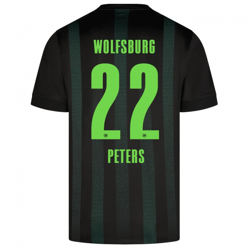 Kandiny Kinder Laurin Peters #22 Dunkelgrün Auswärtstrikot Trikot 2024/25 T-Shirt