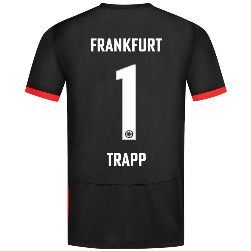 Kandiny Kinder Kevin Trapp #1 Schwarz Auswärtstrikot Trikot 2024/25 T-Shirt