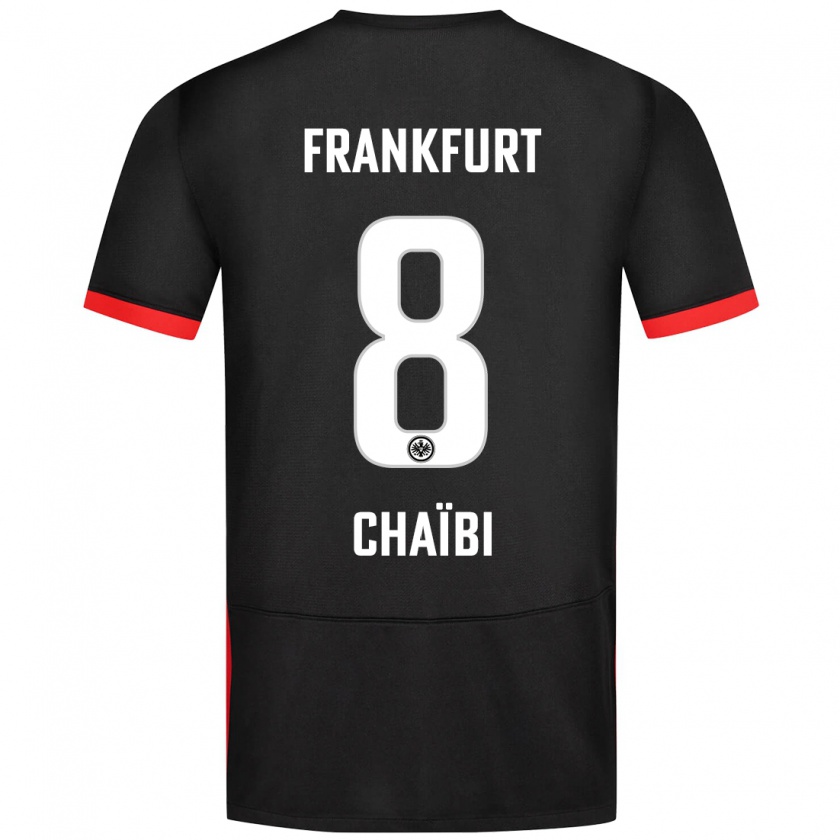 Kandiny Kinder Farès Chaïbi #8 Schwarz Auswärtstrikot Trikot 2024/25 T-Shirt