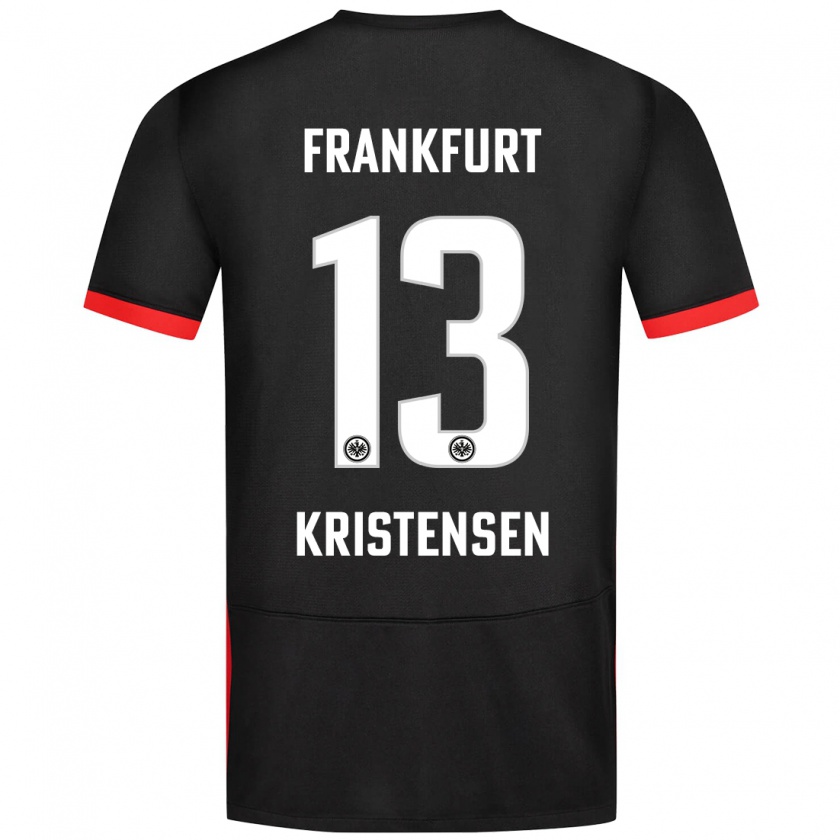 Kandiny Kinder Rasmus Kristensen #13 Schwarz Auswärtstrikot Trikot 2024/25 T-Shirt