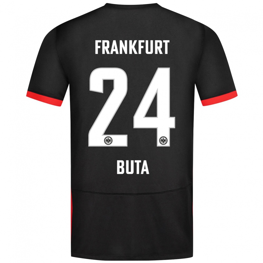 Kandiny Kinder Aurélio Buta #24 Schwarz Auswärtstrikot Trikot 2024/25 T-Shirt