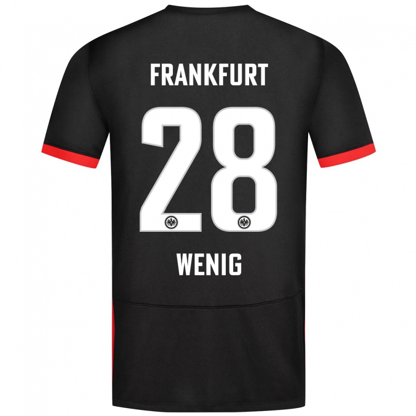 Kandiny Kinder Marcel Wenig #28 Schwarz Auswärtstrikot Trikot 2024/25 T-Shirt