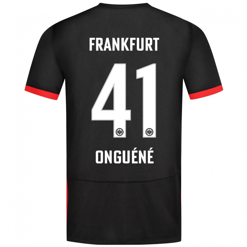 Kandiny Kinder Jérôme Onguéné #41 Schwarz Auswärtstrikot Trikot 2024/25 T-Shirt