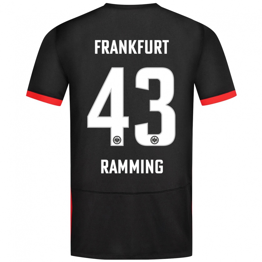 Kandiny Kinder Nils Ramming #43 Schwarz Auswärtstrikot Trikot 2024/25 T-Shirt