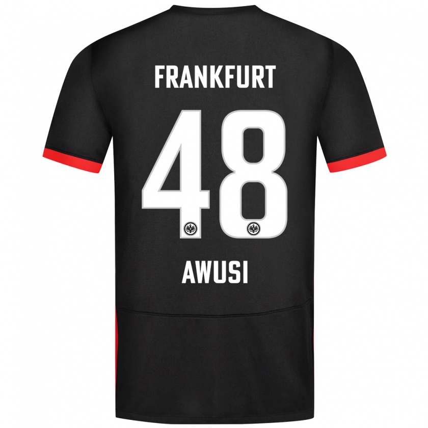 Kandiny Kinder Junior Awusi #48 Schwarz Auswärtstrikot Trikot 2024/25 T-Shirt