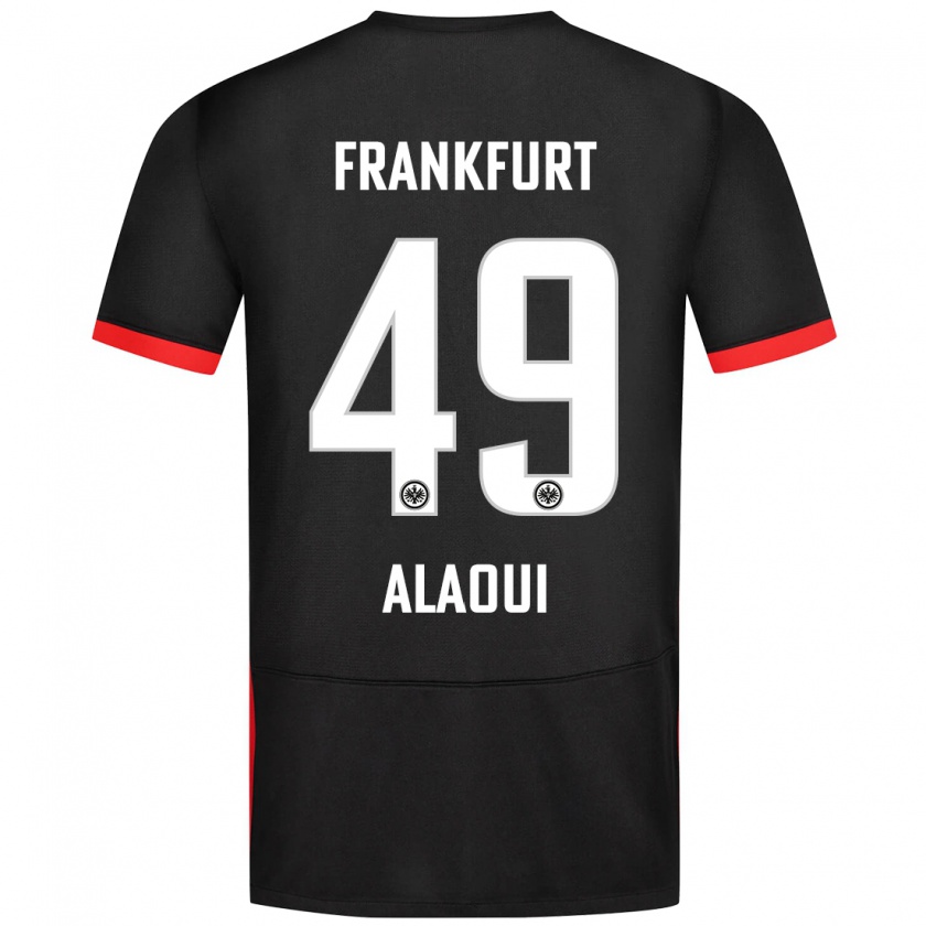 Kandiny Kinder Anas Alaoui #49 Schwarz Auswärtstrikot Trikot 2024/25 T-Shirt