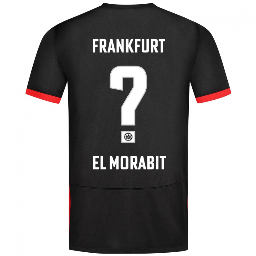 Kandiny Kinder Anas El Morabit #0 Schwarz Auswärtstrikot Trikot 2024/25 T-Shirt