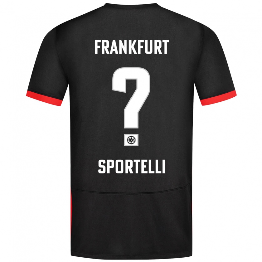 Kandiny Kinder Flavio Sportelli #0 Schwarz Auswärtstrikot Trikot 2024/25 T-Shirt