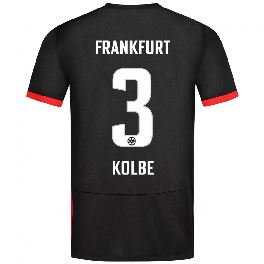 Kandiny Kinder Louis Kolbe #3 Schwarz Auswärtstrikot Trikot 2024/25 T-Shirt