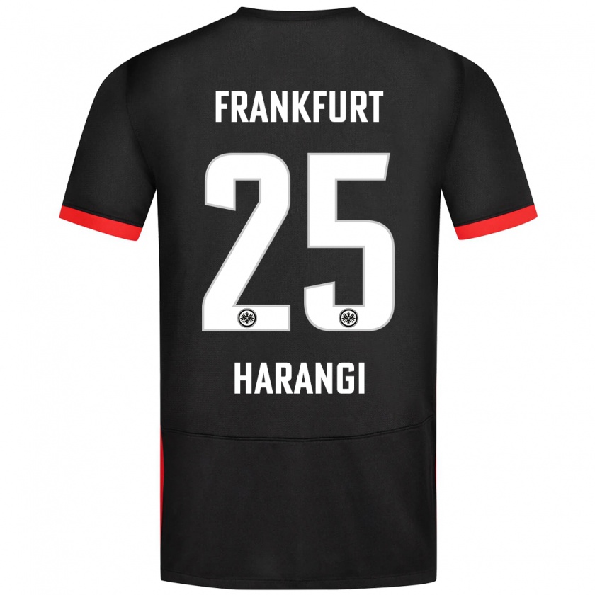 Kandiny Kinder Aiden Harangi #25 Schwarz Auswärtstrikot Trikot 2024/25 T-Shirt