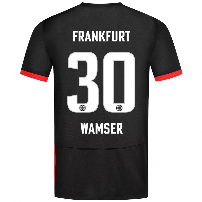 Kandiny Kinder Carlotta Wamser #30 Schwarz Auswärtstrikot Trikot 2024/25 T-Shirt