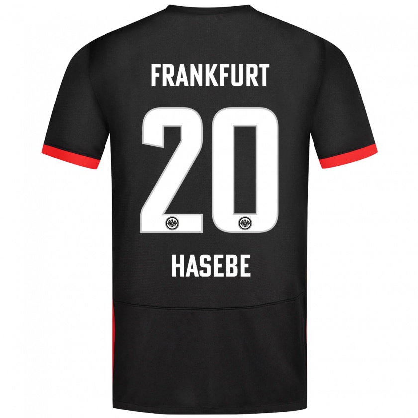 Kandiny Kinder Makoto Hasebe #20 Schwarz Auswärtstrikot Trikot 2024/25 T-Shirt