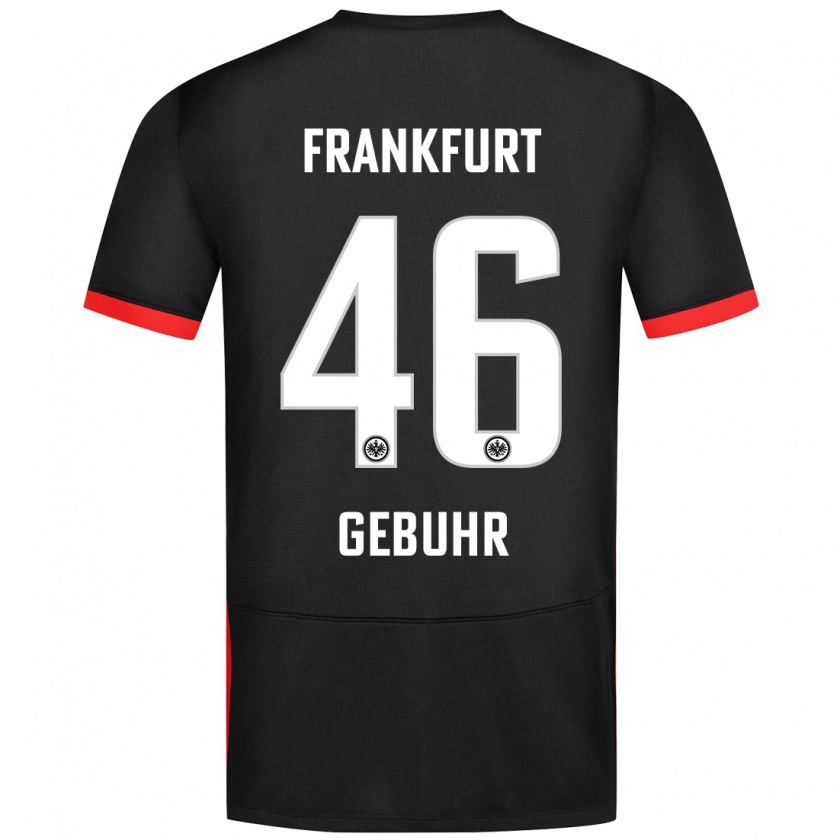 Kandiny Kinder Dario Gebuhr #46 Schwarz Auswärtstrikot Trikot 2024/25 T-Shirt