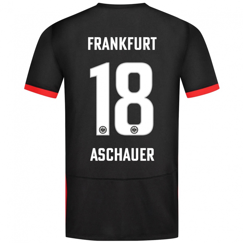 Kandiny Kinder Verena Aschauer Hanshaw #18 Schwarz Auswärtstrikot Trikot 2024/25 T-Shirt