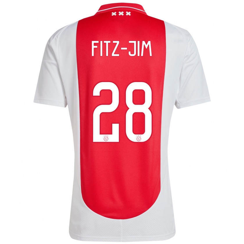 Kandiny Herren Kian Fitz-Jim #28 Rot Weiß Heimtrikot Trikot 2024/25 T-Shirt