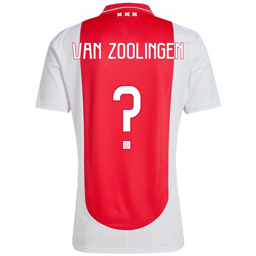 Kandiny Herren Glenn Van Zoolingen #0 Rot Weiß Heimtrikot Trikot 2024/25 T-Shirt