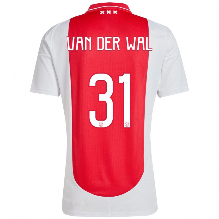 Kandiny Herren Dionne Van Der Wal #31 Rot Weiß Heimtrikot Trikot 2024/25 T-Shirt