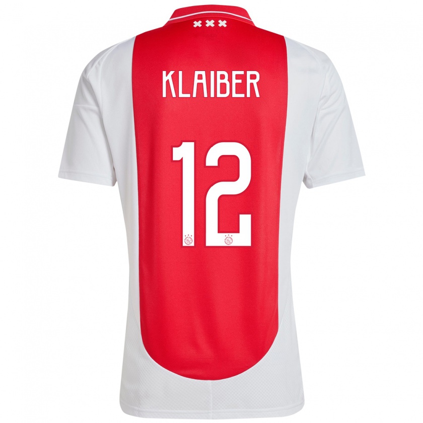 Kandiny Herren Sean Klaiber #12 Rot Weiß Heimtrikot Trikot 2024/25 T-Shirt