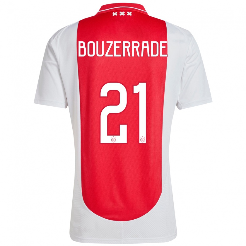 Kandiny Herren Zaina Bouzerrade #21 Rot Weiß Heimtrikot Trikot 2024/25 T-Shirt