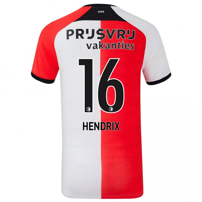 Kandiny Herren Jorrit Hendrix #16 Rot Weiß Heimtrikot Trikot 2024/25 T-Shirt